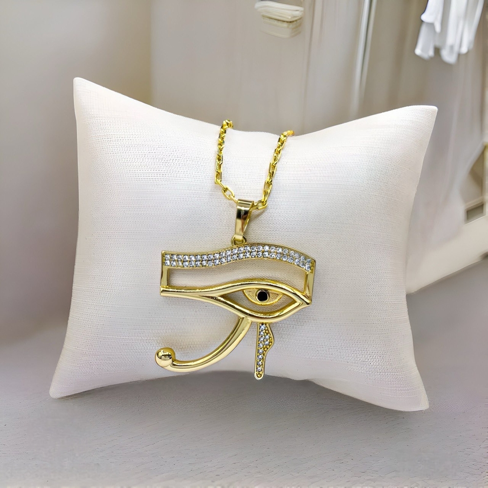 Elegant Gold Eye of Horus Necklace